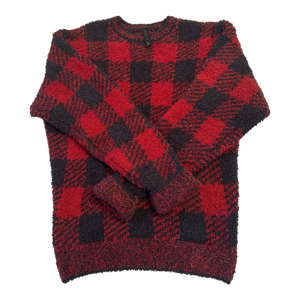 Skims Brick Buffalo Check Pullover Sweater Sz S
